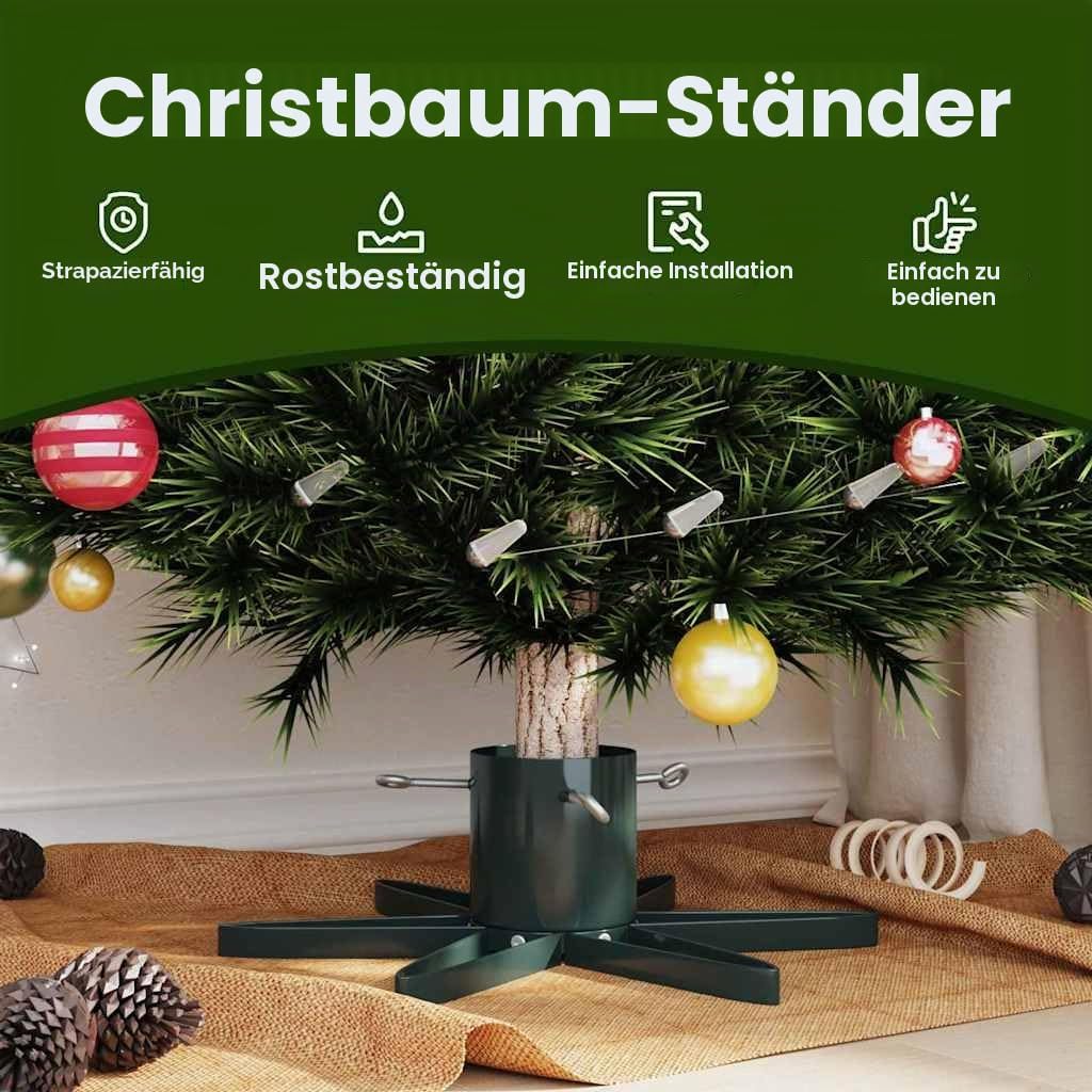 vidaXL Weihnachtsbaumständer 1.73 Grün 49 x 49 x 15,5 cm Stahl, Stylischer sternförmiger Weihnachtsb