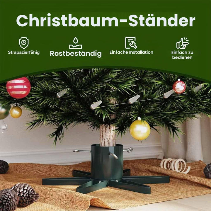 vidaXL Weihnachtsbaumständer 1.73 Grün 49 x 49 x 15,5 cm Stahl, Stylischer sternförmiger Weihnachtsb