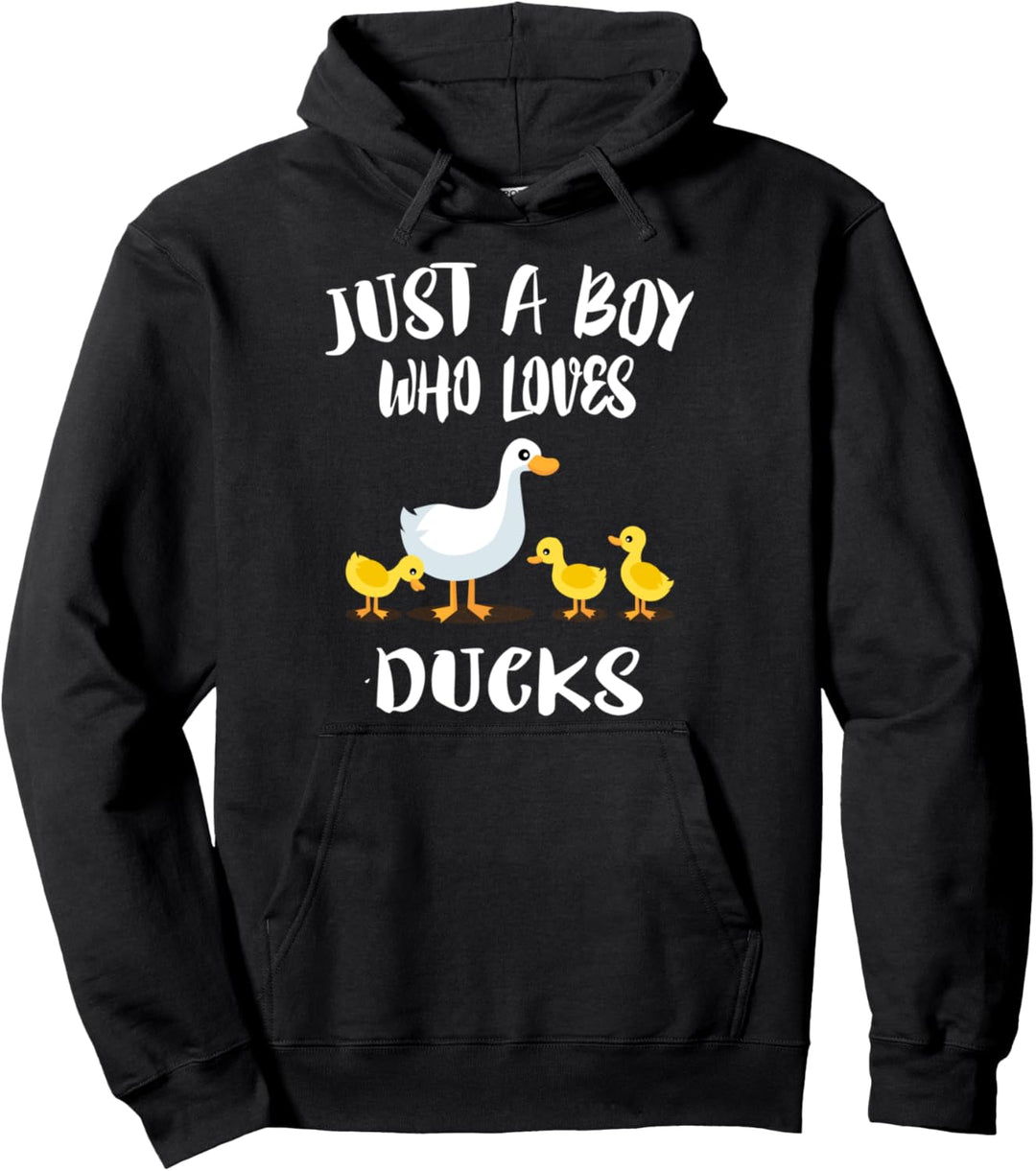 Just A Boy Who Loves Ducks Animal Pullover Hoodie