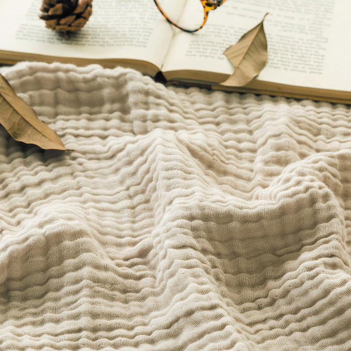 EMME Baumwolle Decke, Vorge-waschene Kuscheldecke, Weiche und Atmungsaktive Tagesdecke, Universale S