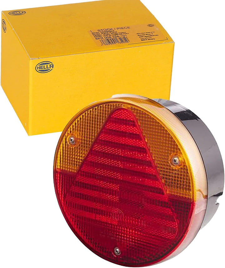 HELLA - Heckleuchte - Glühlampe - 12V - Anbau/geschraubt - Lichtscheibenfarbe: rot/gelb - Kabel: 800