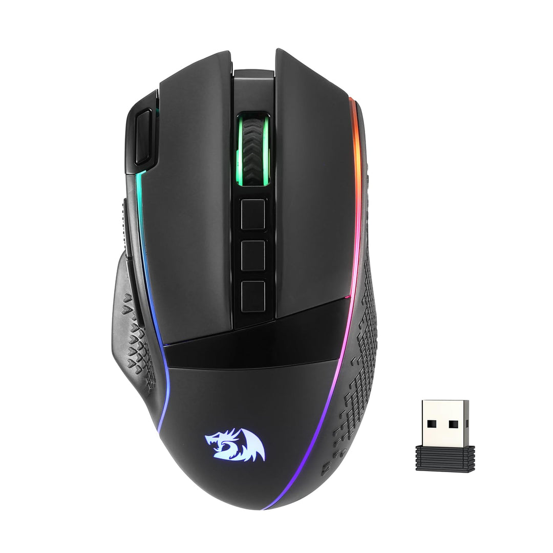 Redragon M991 kabellose Gaming-Maus, 19000 DPI kabelgebundene/drahtlose Maus mit Schnellfeuertaste,