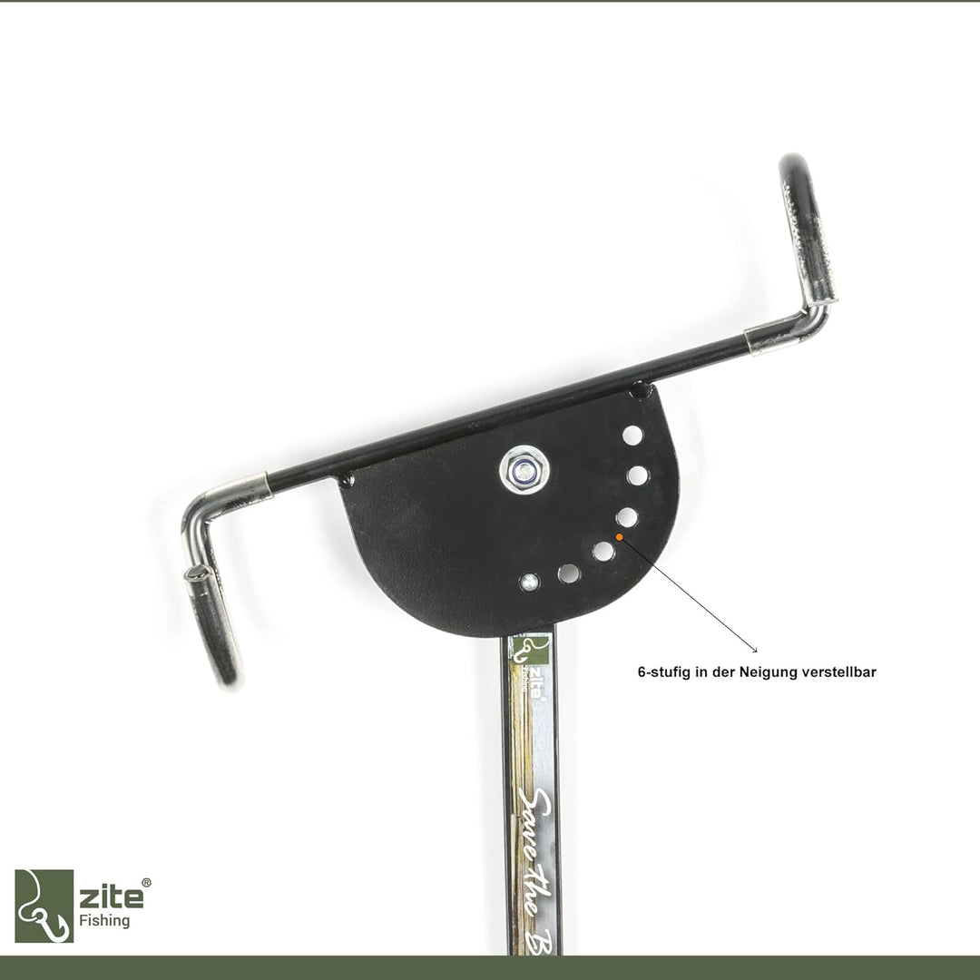 Zite Fishing Stellfisch Rutenhalter Angel [Aus Metall & Verstellbar] - Stabile Rutenauflage Stellfis