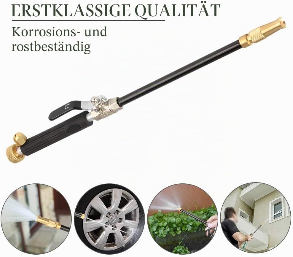 Remedare Hydro Jet Deep Hochdruck-Hochdruckreiniger mit Messing-Gartenschlauchende, 2 D¨¹sen f¨¹r di