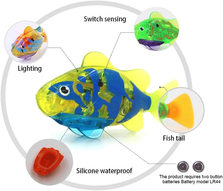 6PCS Elektronischer Haustier Fisch, Schwimmen Roboter Fisch Spielzeug für Katzen, Elektrisches Fisch