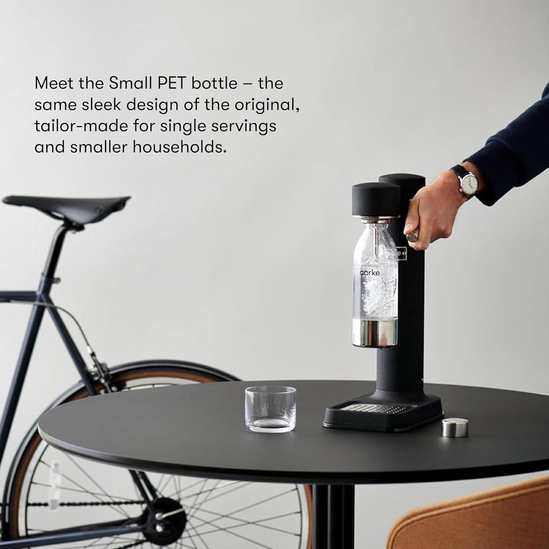 aarke PET-Flaschen für Wassersprudler Carbonator 3, BPA-frei mit Details in Edelstahl, 450ml 450 ml