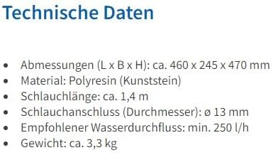 esotec Wasserspeier-Figuren Gans Gustav, Einzelfigur Teichfigur Gartenstatue, Brunnenfigur für Garte