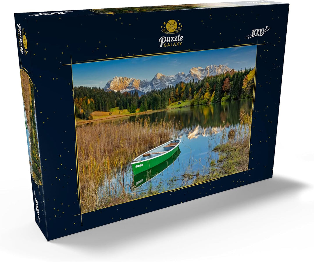 Geroldsee bei Gerold in der Alpenwelt Karwendel, Blick zum Karwendelgebirge - Premium 1000 Teile Puz