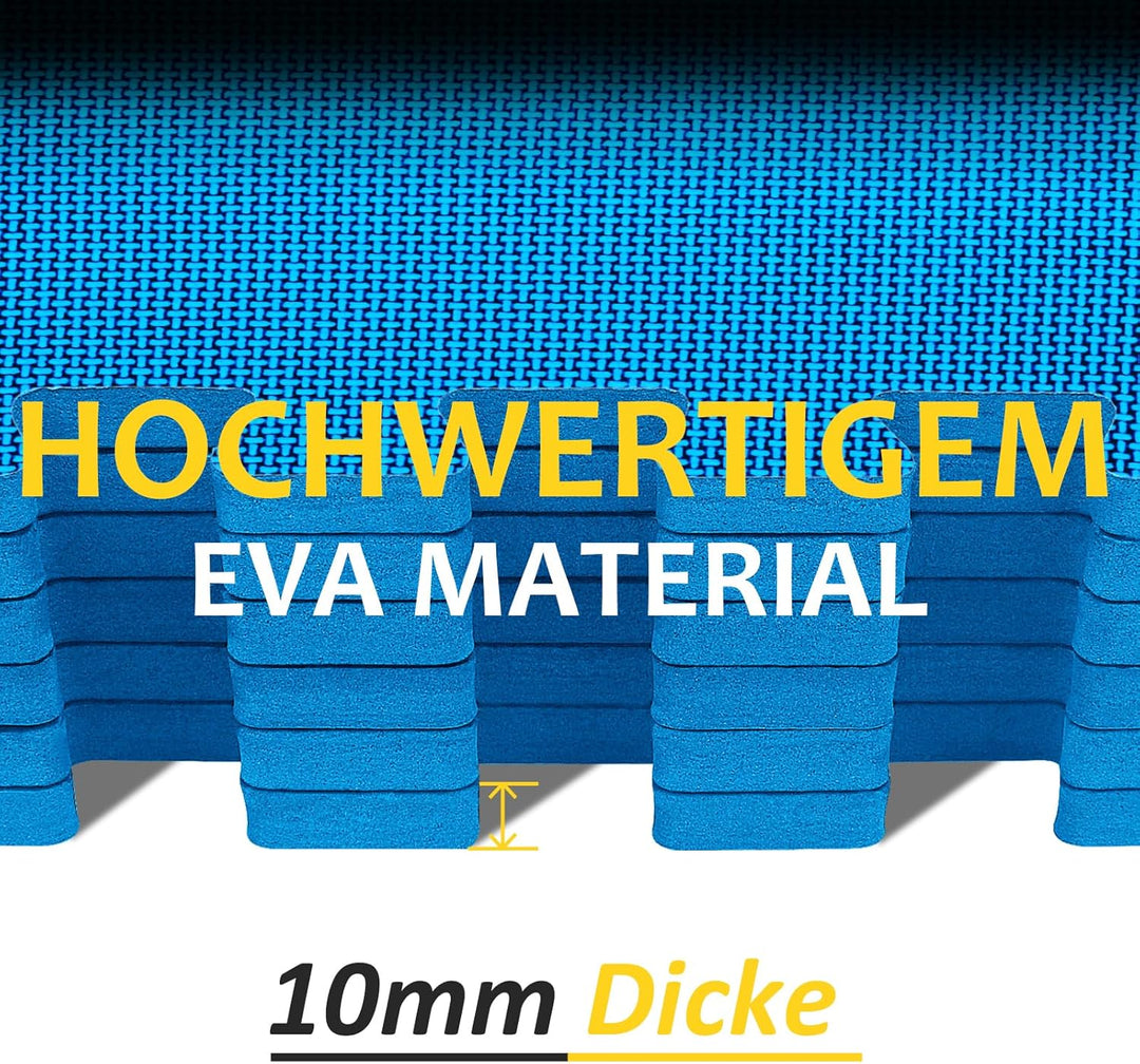 Bodenschutzmatte Fitness Set [31x31cm], 24/36/48 Puzzlematte, EVA Sportmatte Fitnessmatte Rutschfest
