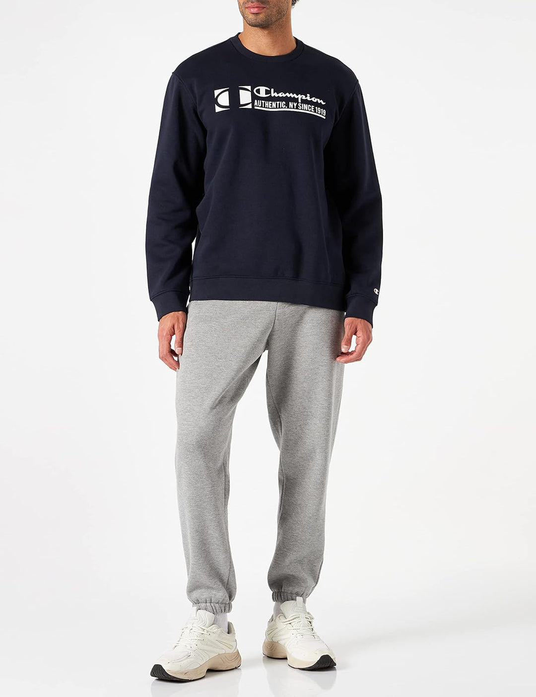Champion Herren Graphic Shop Authentic-Fall Fleece Crewneck Kapuzenpullover S Marineblau, S Marinebl