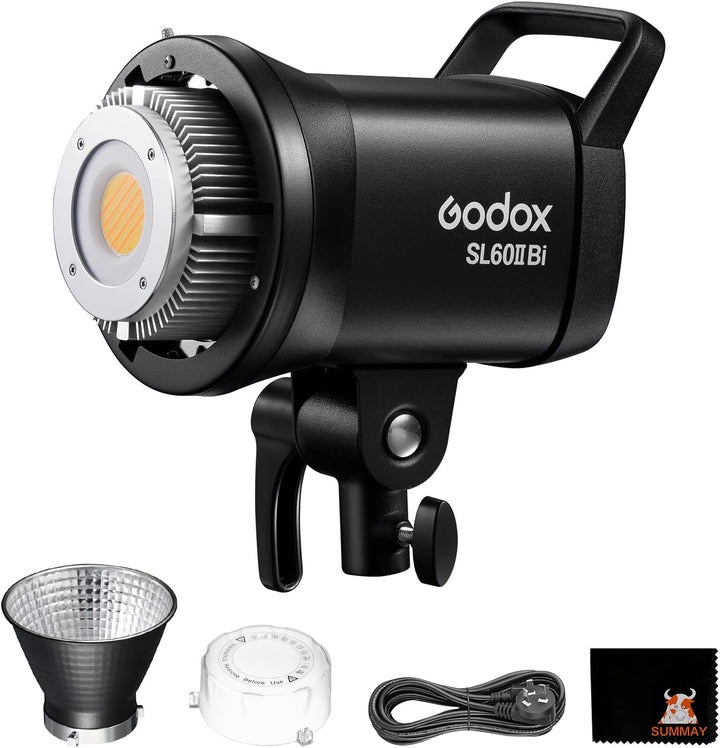 Godox SL60IIBi 75W LED-Dauervideoleuchte, Bowens-Halterung 25100 Lux @5600K, Zwei Farbtemperaturen,