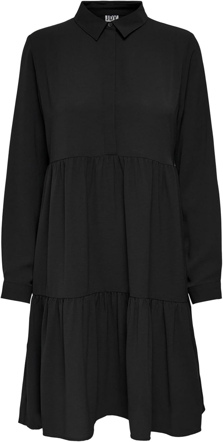 Jacqueline de Yong Female Kleid Einfarbiges Blusenkleid 36 Schwarz, 36 Schwarz