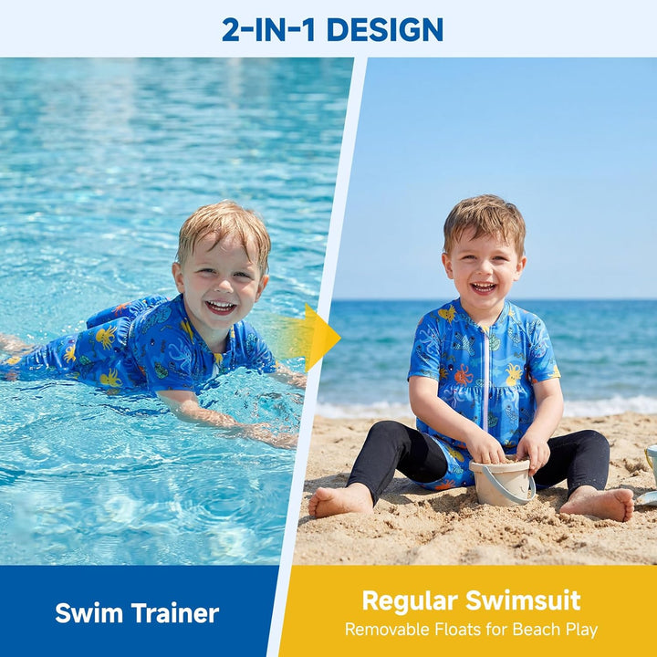 Badeanzug Baby Mädchen Jungen mit Floatation Kleinkind Schwimmtraining Hilfe Schwimmende Badeanzug E