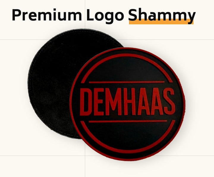Bowling Leder Shammy – Doppellagiges Wildleder mit 3D-Gummilogo – Reinigungstuch für Bowlingkugeln –