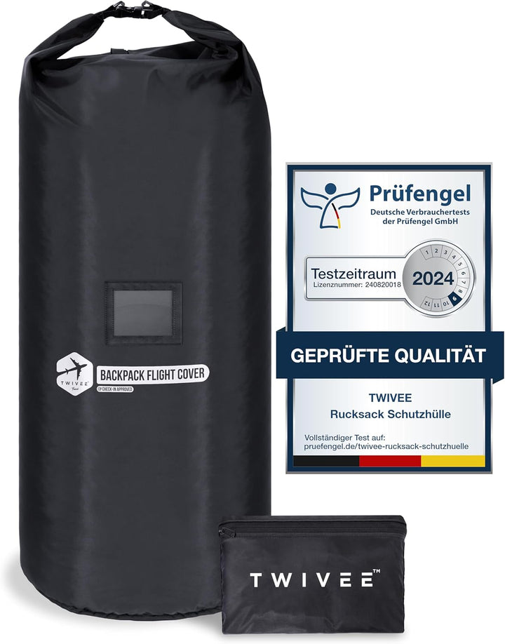 TWIVEE - 2 in 1 Rucksack Schutzhülle und Regenschutz - Flight Cover für Backpack - Flugzeug - Überzu