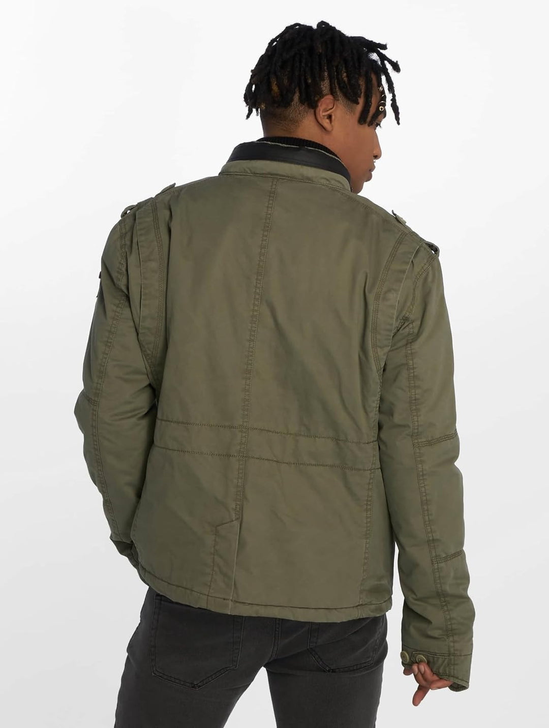 Brandit Jacket - Stylische Jacke für Herren mit versteckter Kapuze, Stehkragen und Baumwollfutter, Ü