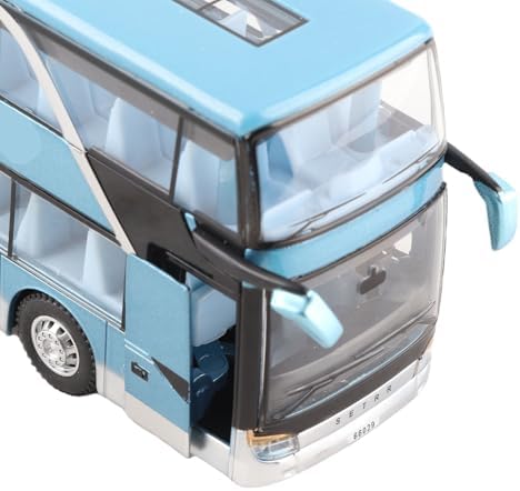 Elektrische 1:50 Legierung Doppeldecker Schulbus Zurückziehen Bus Fahrzeuge Auto Modell Set Spielzeu