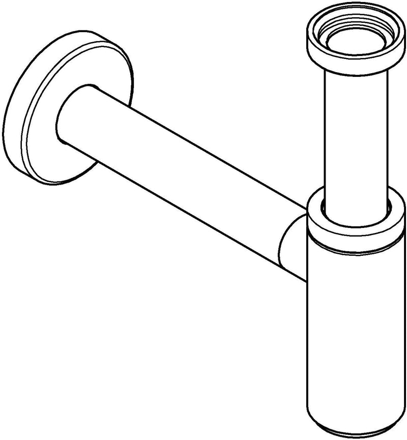 GROHE Geruchsverschluss 1 1/4″ (für Waschtische, schraubbare Verschlusskappe zur Reinigung, Messing,