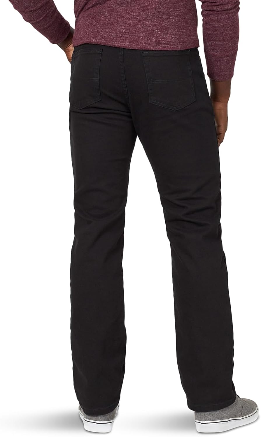 Wrangler Herren Authentics Men's Classic Relaxed Fit Flex Jeans 28W / 30L Schwarz, 28W / 30L Schwarz