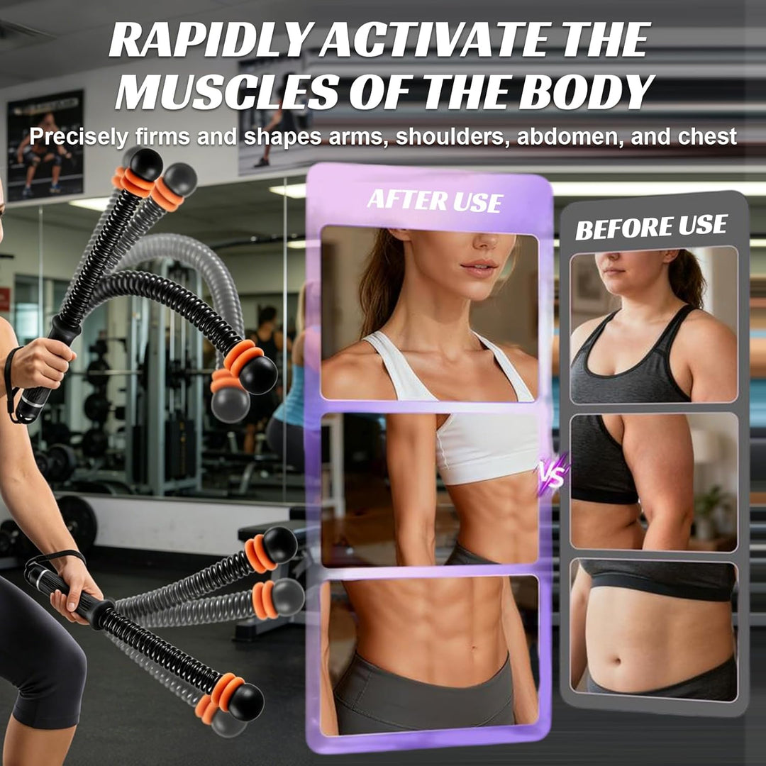 Kabellose Battle Rope mit Gewicht, Battle Rope Ohne Seil - Verstellbares, leises Fitnessseil für Zuh