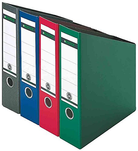 Leitz 242300 5er Sparpack Stehsammler, A4, Hartpappe (5, schwarz) 5 Schwarz, 5 Schwarz