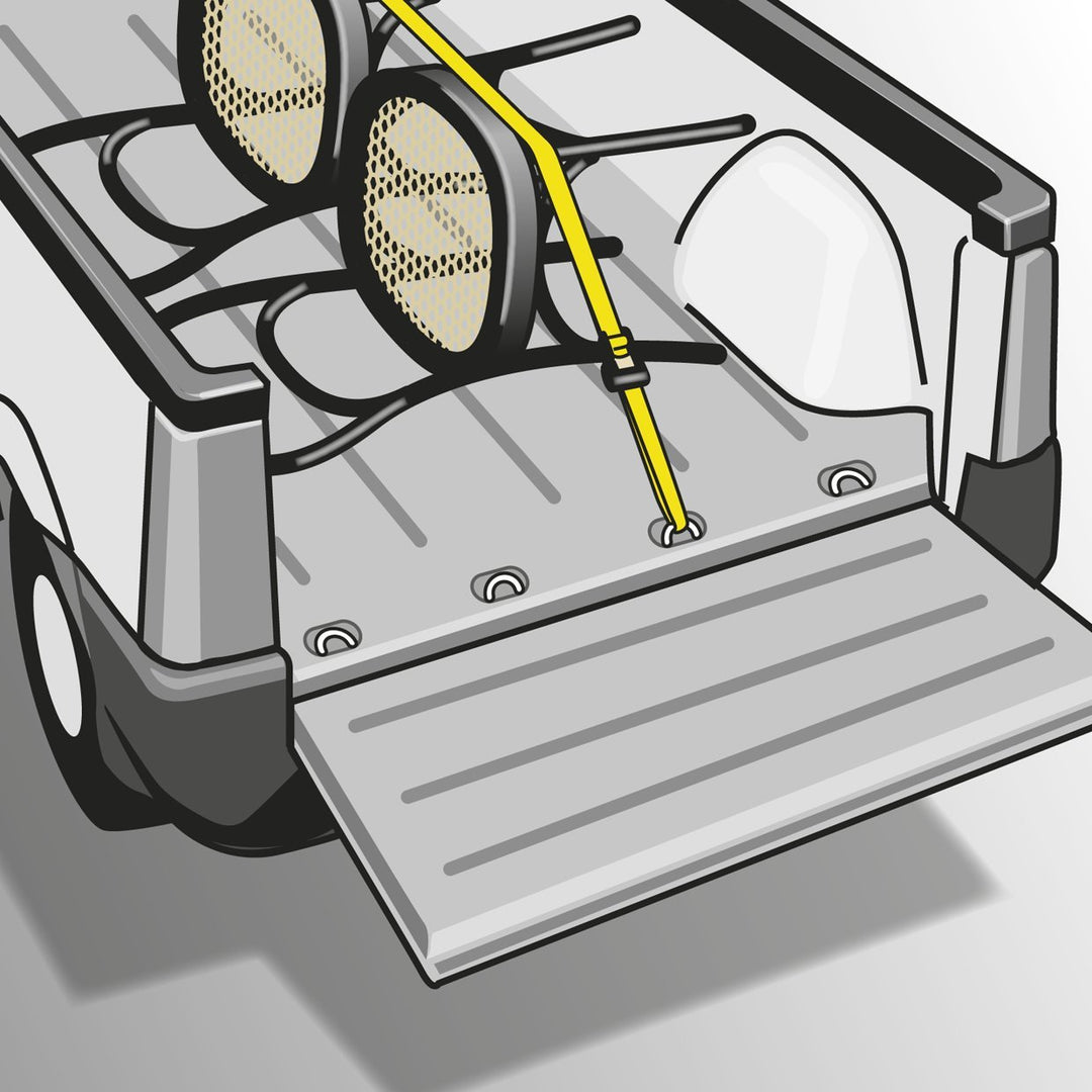 KWB 772026 2 Spanngurte mit Ratsche, 6.0 m x 35 mm