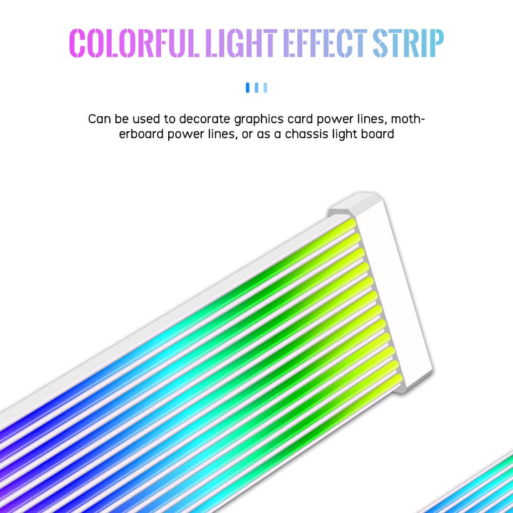 TZMRIT PC Kabel Rgb,ARGB PSU Kabelabdeckungs Kabelverlängerung, RGB Stromverlängerungskabelabdeckung