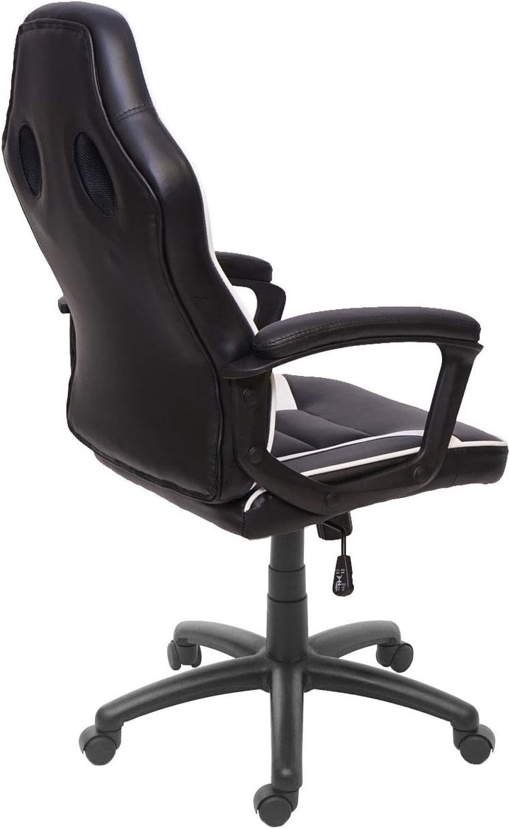 Mendler Bürostuhl HWC-F59, Schreibtischstuhl Drehstuhl Racing-Chair Gaming-Chair, Kunstleder -