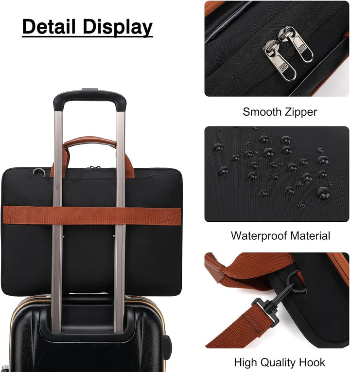 FANDARE Laptoptasche 15,6 Zoll Notebooktasche Laptop Umhängetasche mit Schultergurt Herren Aktentasc