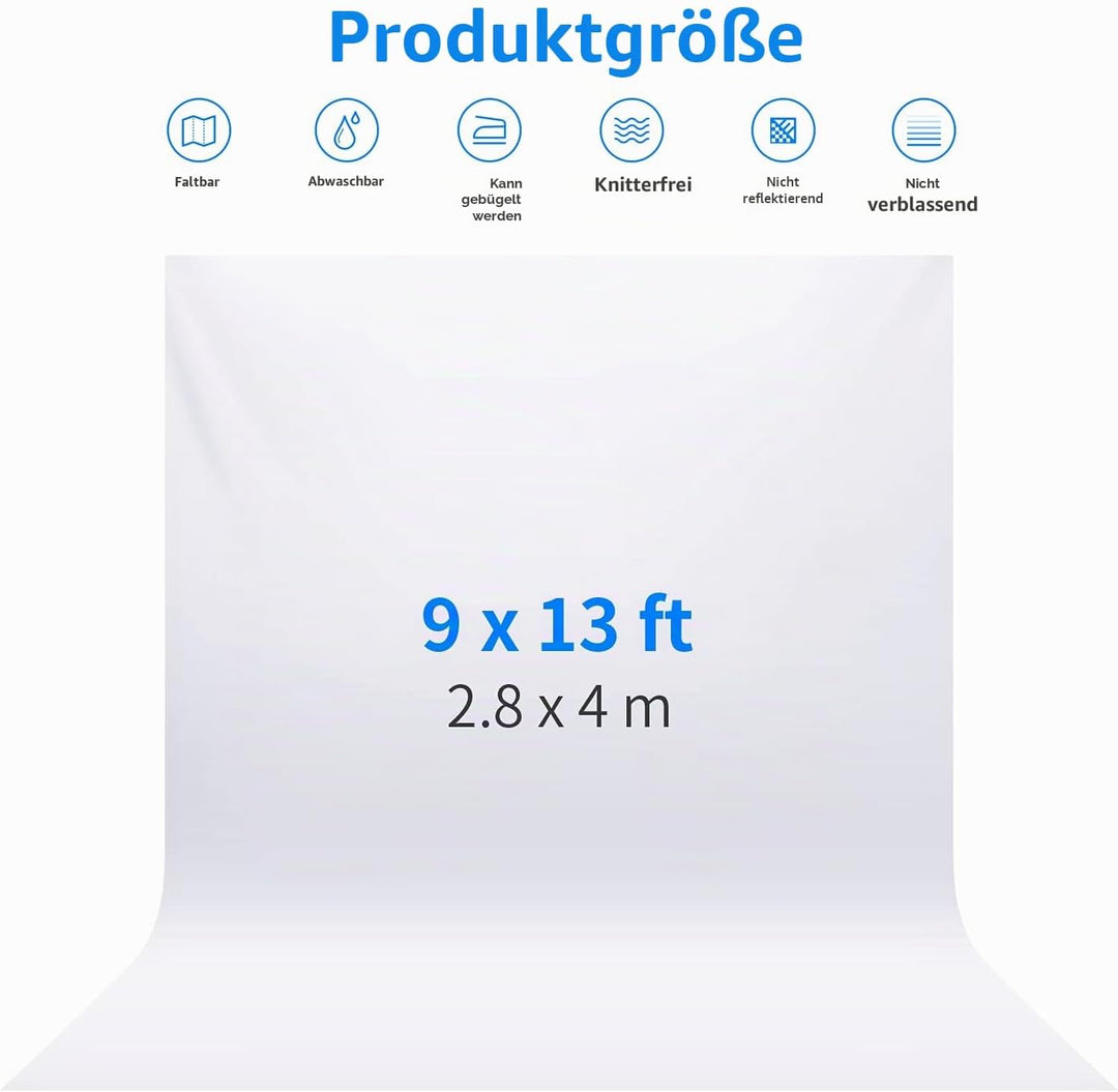 Neewer 2,8 x 4 m Fotohintergrund für Fotostudio, 2,8 x 4 m, Hintergrund aus Polyester, Hintergrund N