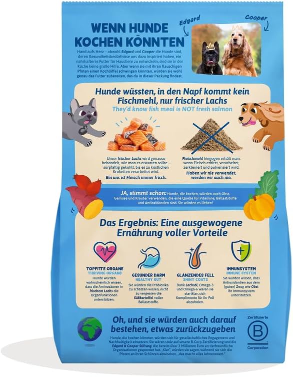 Edgard &amp; Cooper Hundefutter Trocken Getreidefrei Hypoallergenes Hundefutter Hund Erwachsene Adult Na