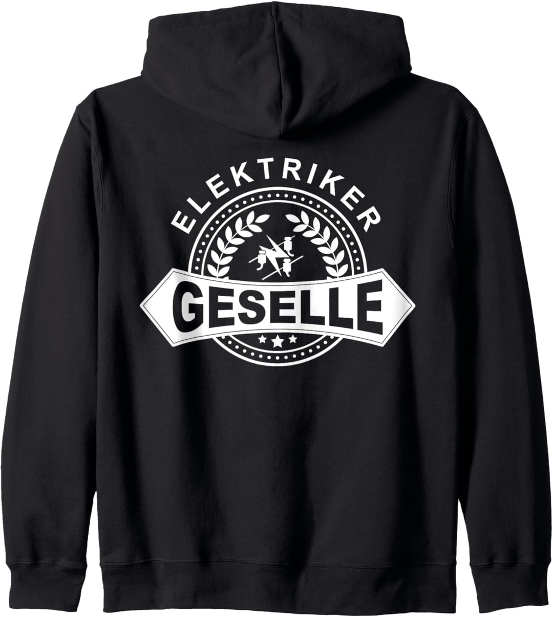 Elektriker Geselle mit historischem Zunftwappen Kapuzenjacke