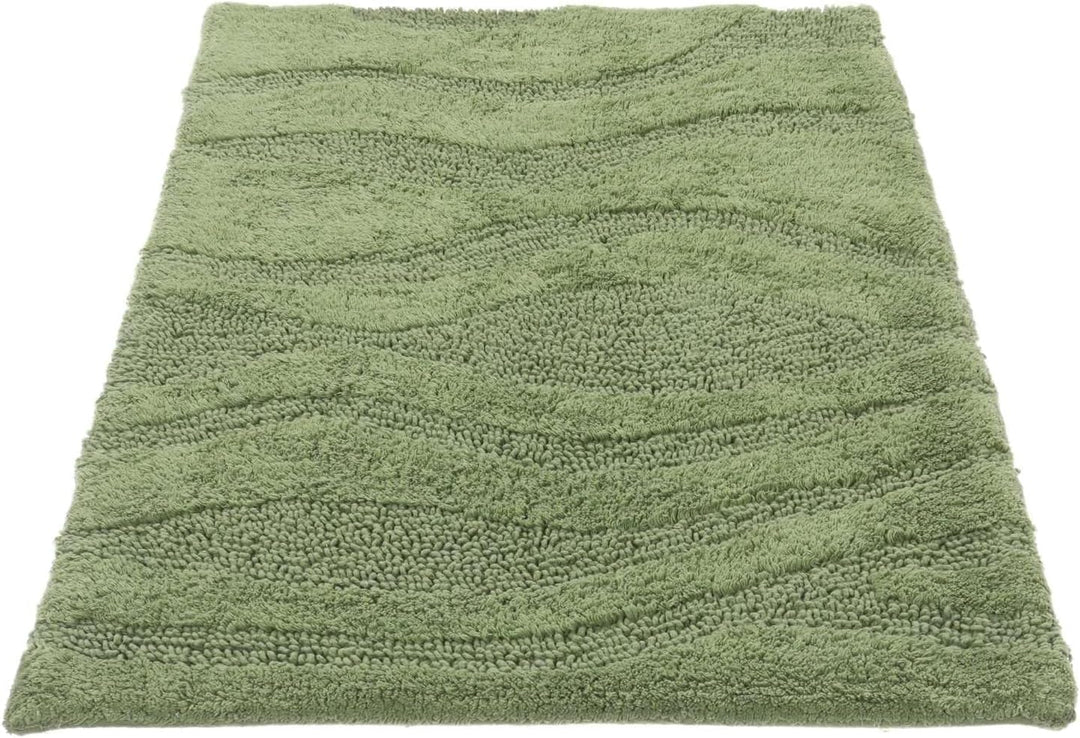 RugVista Badematte Breeze, 80 x 50 cm, Rechteckig, Mittelflor, Anti-Rutsch, Moderner Badteppich, Mas