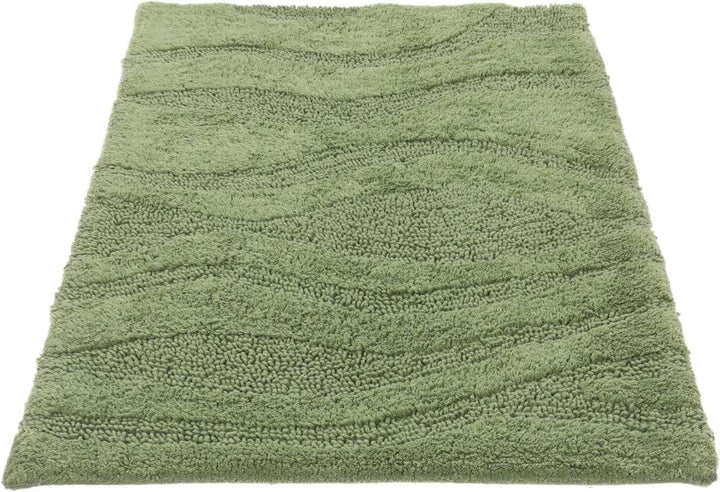 RugVista Badematte Breeze, 80 x 50 cm, Rechteckig, Mittelflor, Anti-Rutsch, Moderner Badteppich, Mas