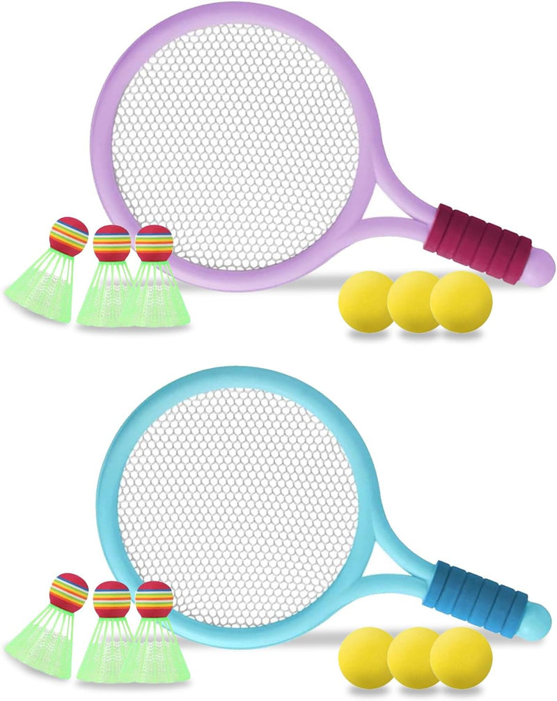 Kinder Federballset,Kinder Tennisschläger,Badminton Racket Spielzeug,Leichte Badminton-Set,Tennissch