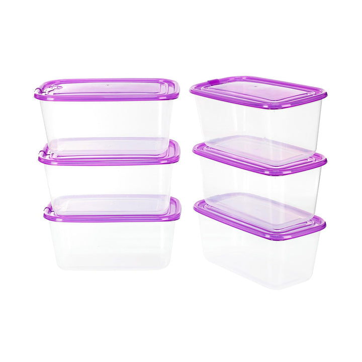 Frischhaltedosen Mit Deckel, 1050ML*6, Meal Prep Boxen Mikrowellengeeignet, Küche Vorratsbehälter Se