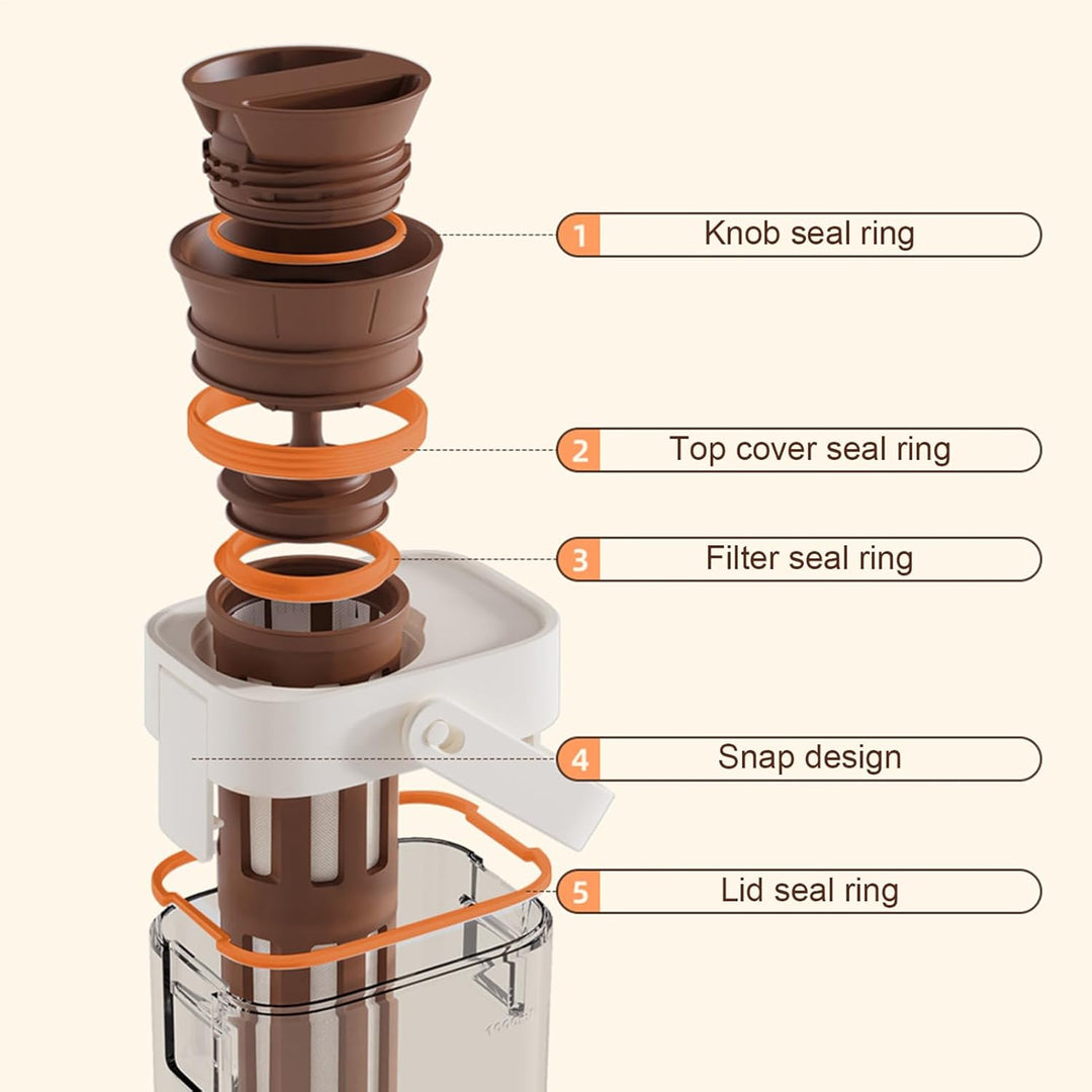 Cold Coffee Brewer,1 Liter Cold Brew Tea Maker Coffee Pot - Platzsparendes Glas mit Griff, grosse Ka