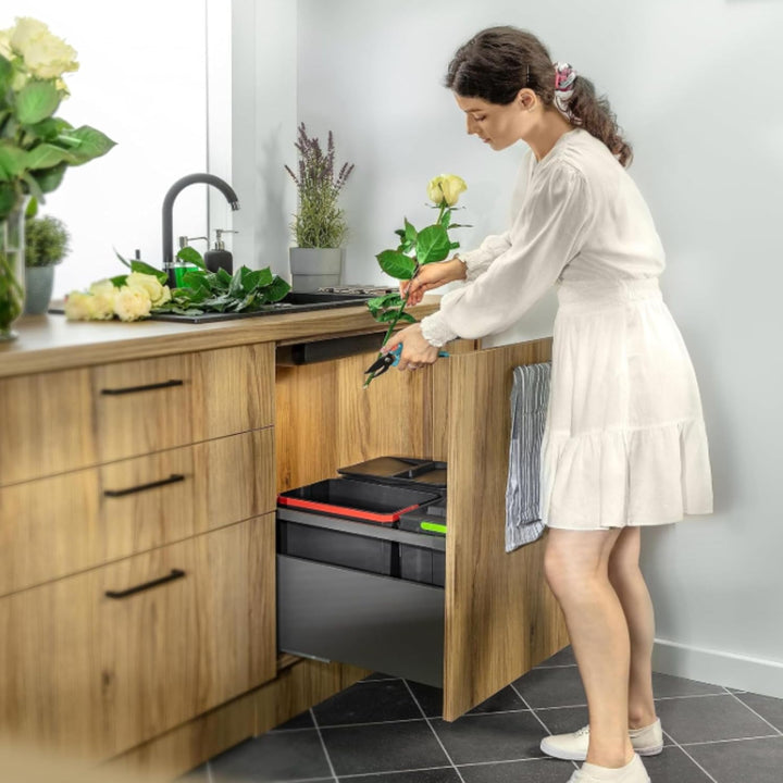 GTV - Abfallsammler Set AxiSpace, für Schubladen und Schränke mit Breite 900 mm, Set Besteht aus Beh