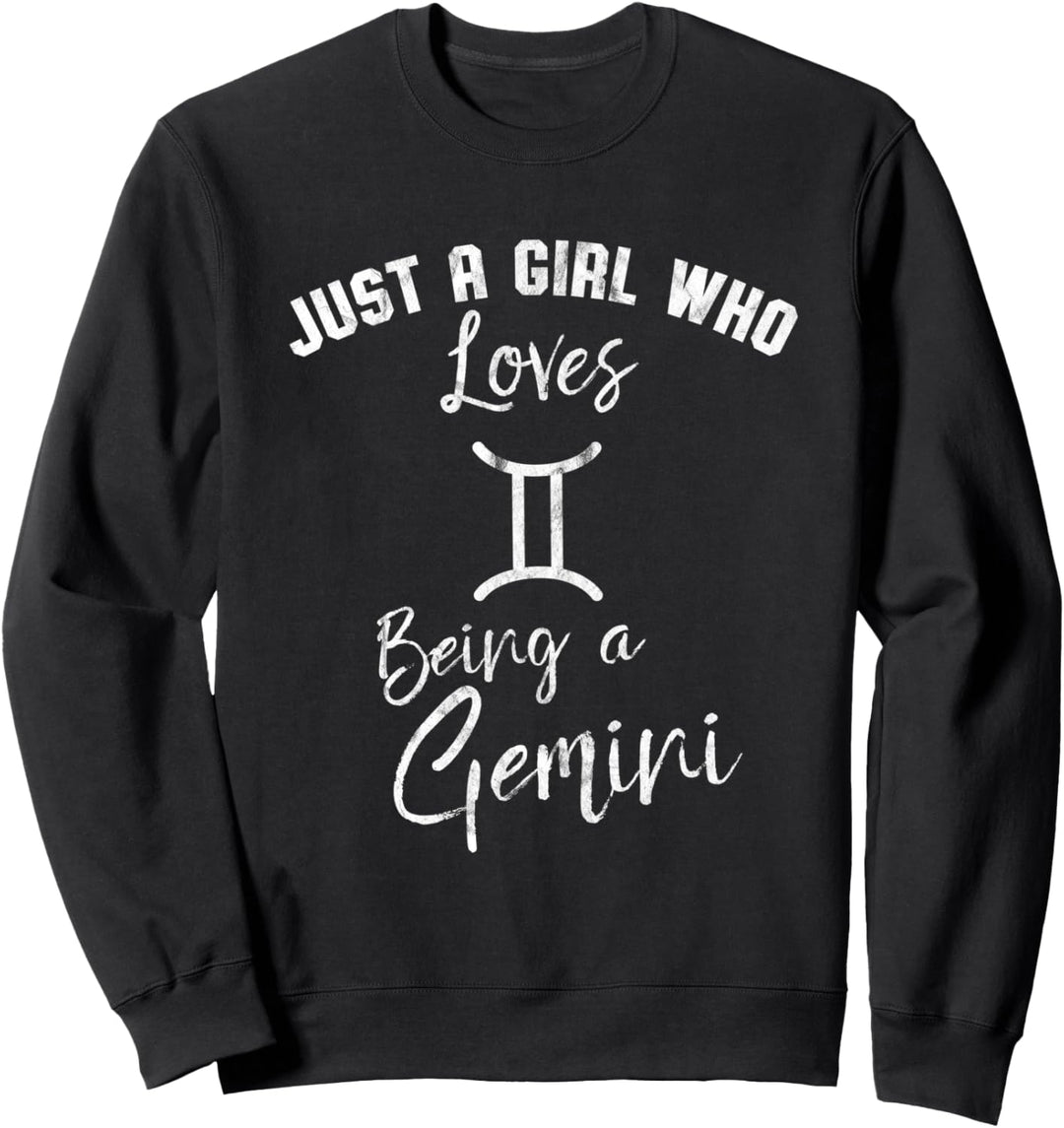 Zwillinge Zeichen nur ein Mädchen niedlich Womens Sternzeich Sweatshirt