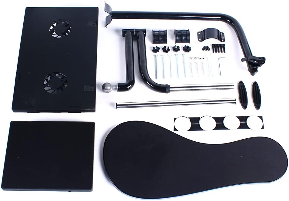 Laptoptisch Höhenverstellbar Stehpult mit Mausablage, Stuhl Arm KlemmstüTze, Tastatur Mauspad Laptop