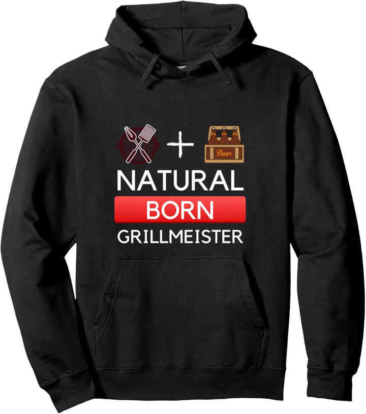 Born Grillmeister Grillfan Grillen BBQ Männer Geschenk Pullover Hoodie