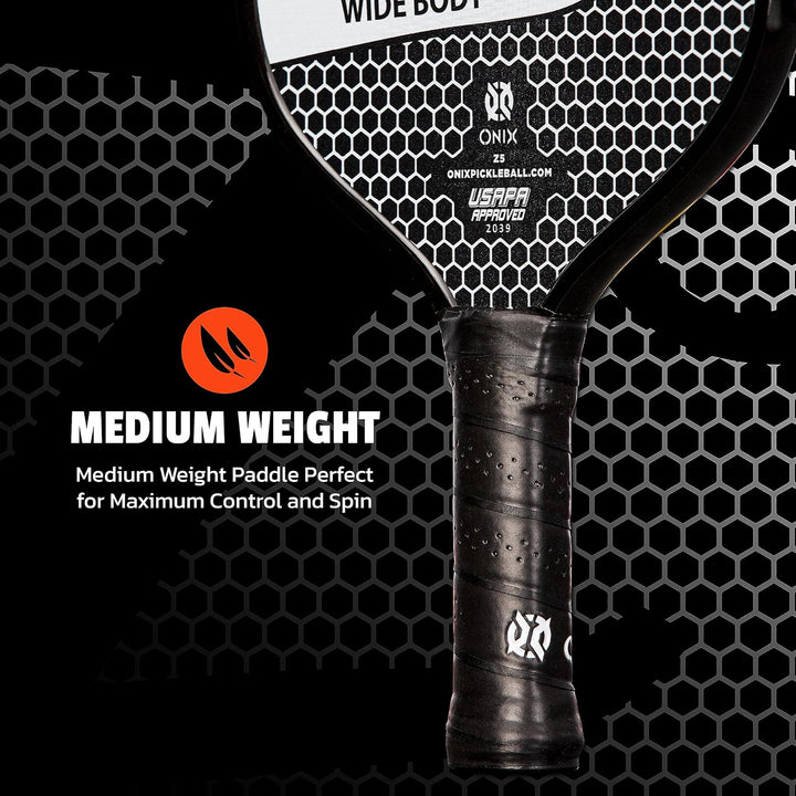 Onix Pickleball-Paddel aus Kohlefaser, Graphit, Z5, mit gepolstertem Komfortgriff, USA Pickleball zu