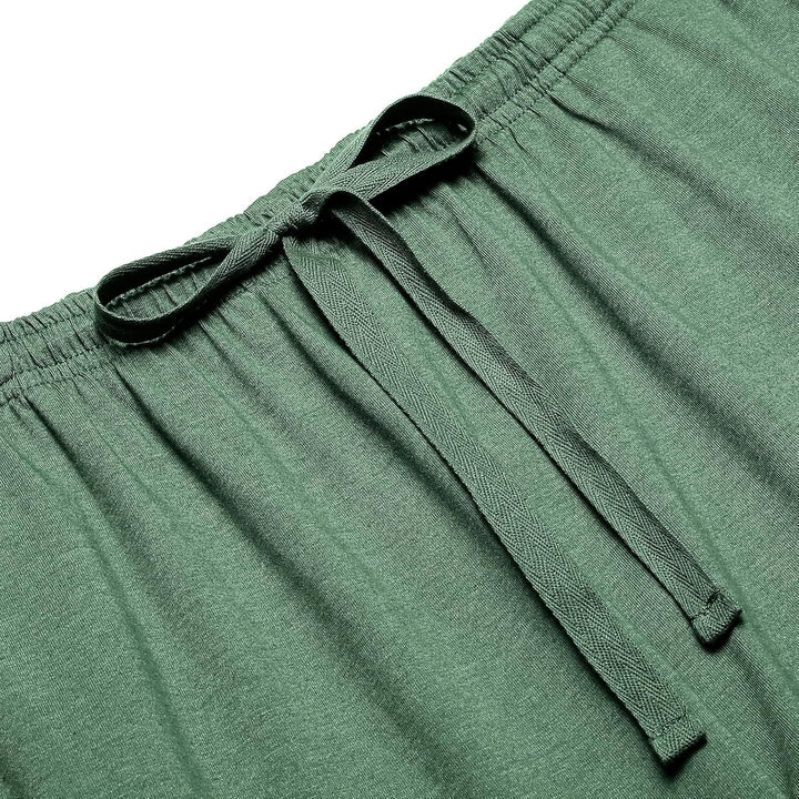 2er-Pack Schlafanzughose Herren Lang Leichte Pyjamahose aus Baumwolle Loungewear Hosen Schlafhose Fr