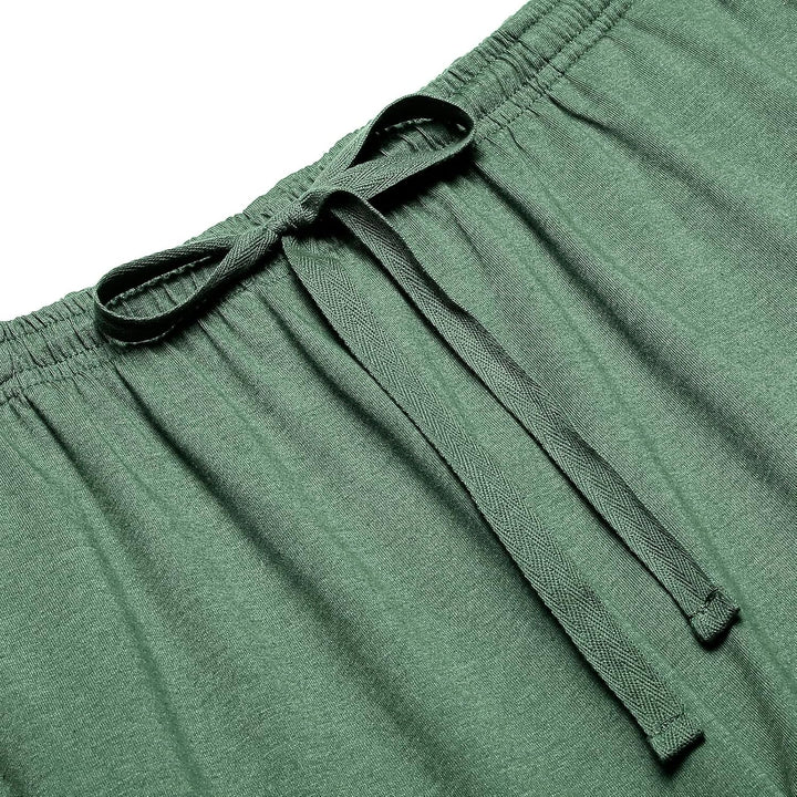 2er-Pack Schlafanzughose Herren Lang Leichte Pyjamahose aus Baumwolle Loungewear Hosen Schlafhose Fr