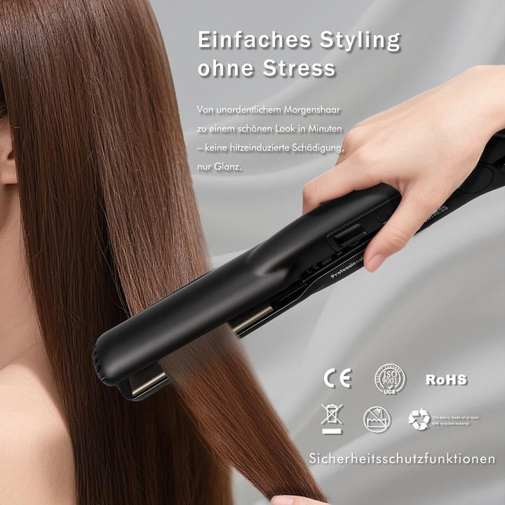 EAGLE FORTRESS Professionelles 2-in-1 Glätteisen mit Keramikplatten | Professionelles Styling-Tool,