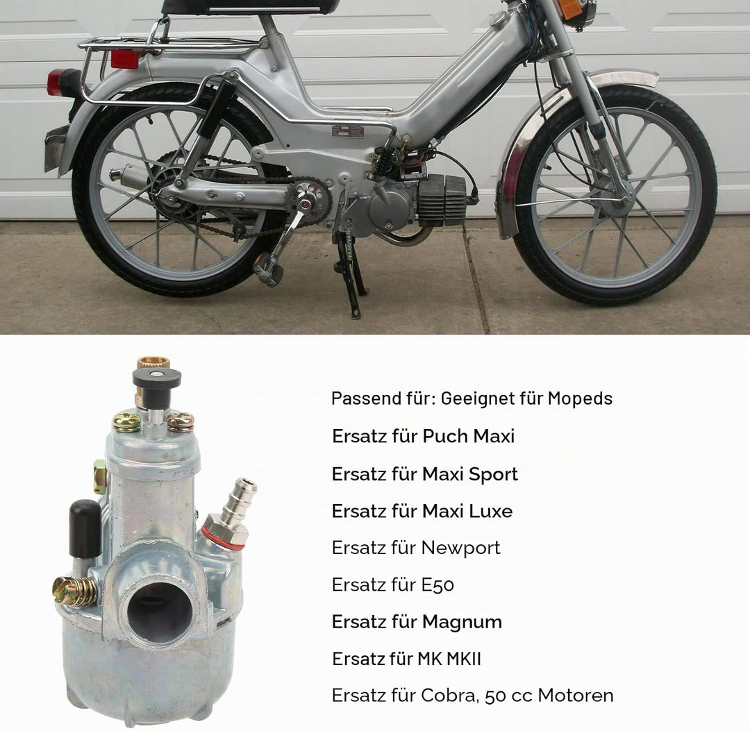 BOROCO 15 Mm Vergaser Im Bing-Stil, Metall, Professioneller Moped-Vergaser, Ersatz Für Puch Maxi 50