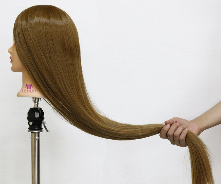 Neverland Frisierkopf Friseur Echthaar Übungskopf Friseurkopf Trainingsköpfe für Kinder (30” Braun),