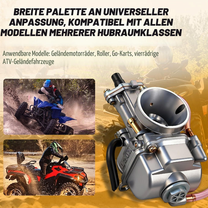 JFG RACING 28 mm Vergaser, PWK 28 Power Jet Vergaser für ATV Quads Quad Pit Dirt Bike Scooter KOSO 2