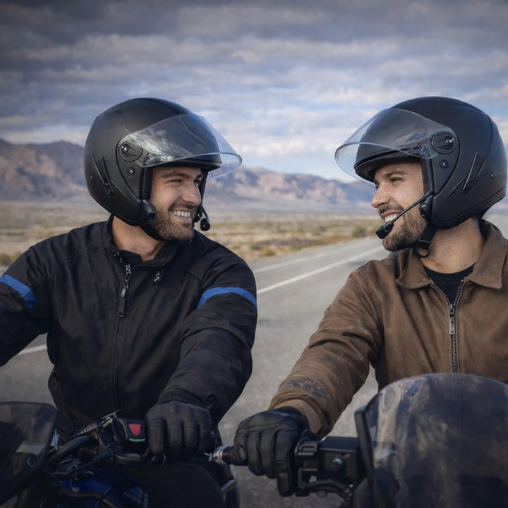 Bluetooth-Kopfhörer für Motorradhelm, wasserdicht, universell, ultradünn, mit Mikrofon mit Gegenspre