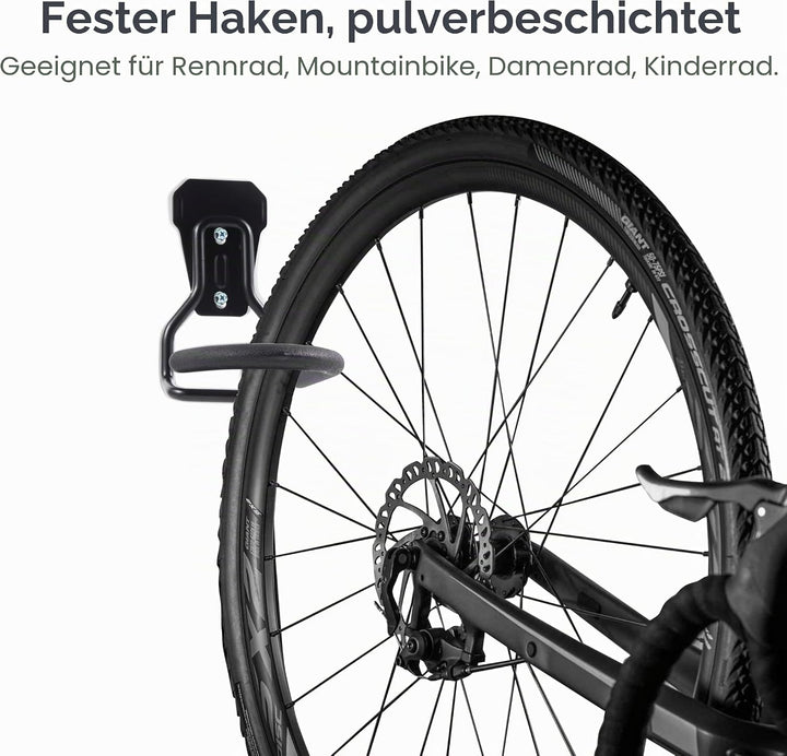 Sioner 2er-Pack Fahrradhalter Vertikale Fahrradhaken, Fahrradaufhänger, strapazierfähiges Heimlagerr